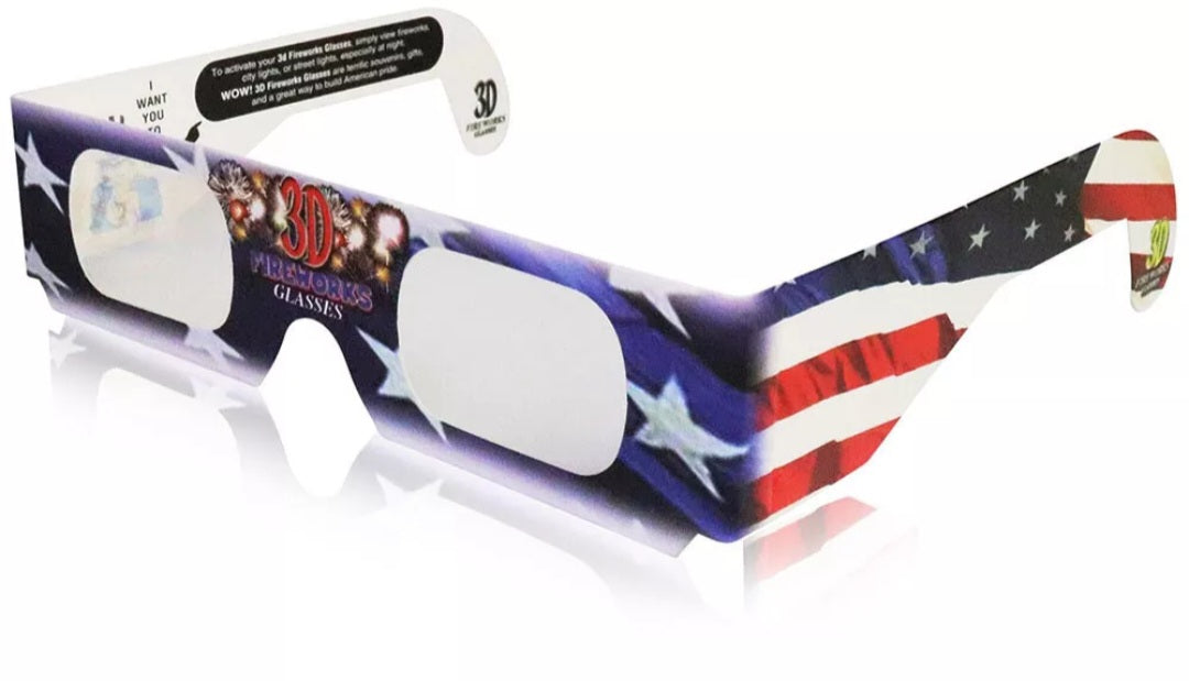 4th Of July 3D FireWork Glasses (3 Pack)